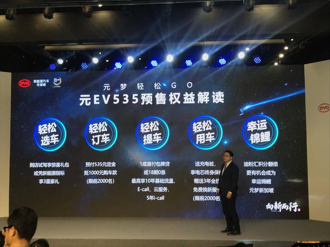 补贴后预售 11-14 万元 比亚迪元 EV535 开启预售