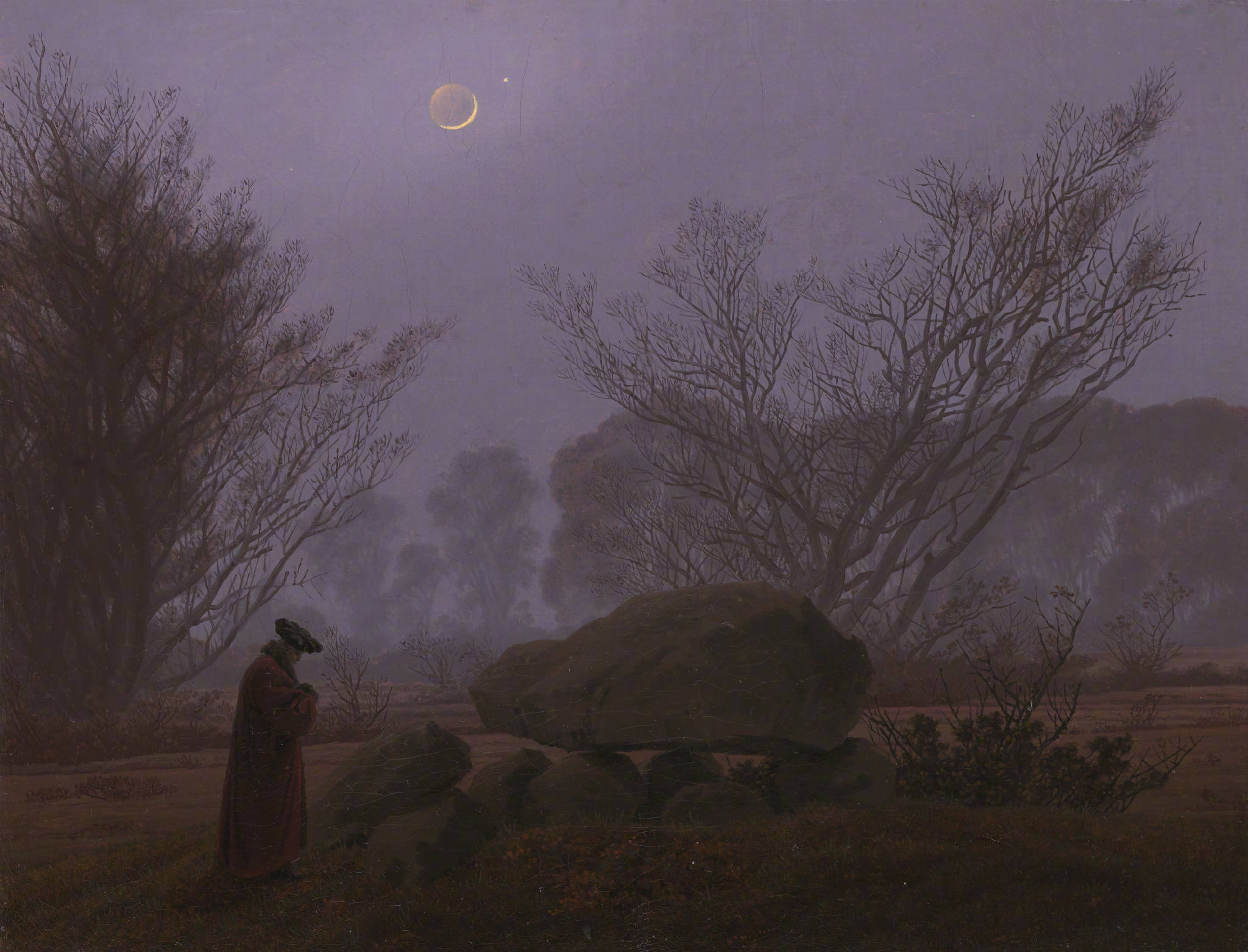 Caspar David FriedrichA Walk at dusk,1830-1835