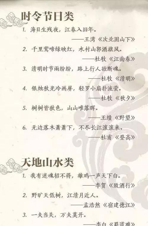 不会背诵全诗没关系，但至少要知道这100个千古名句！太经典了！