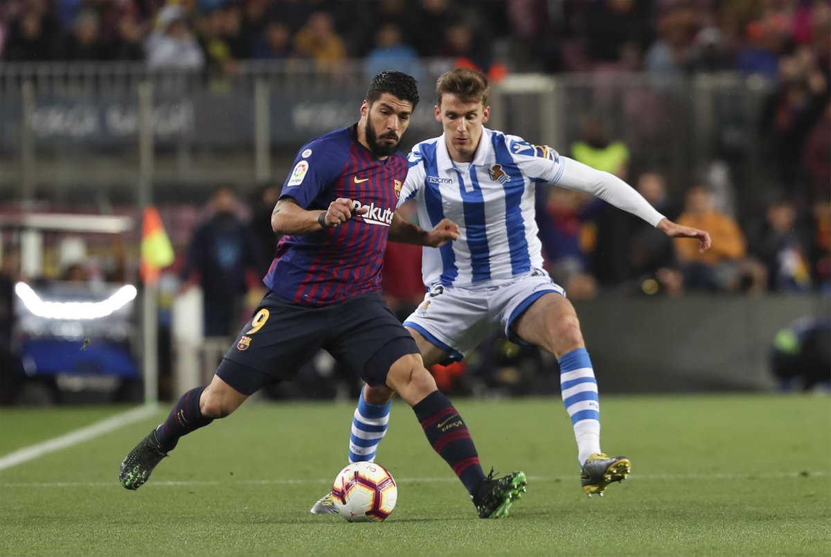 全场比赛结束,巴萨2-1皇家社会