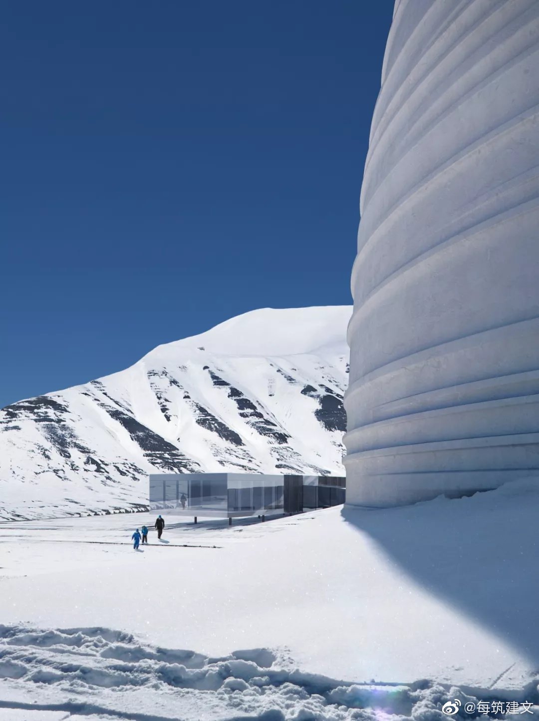 全球种子库 北极游客中心方案建筑事务所Snøhetta在地球赤道以北78