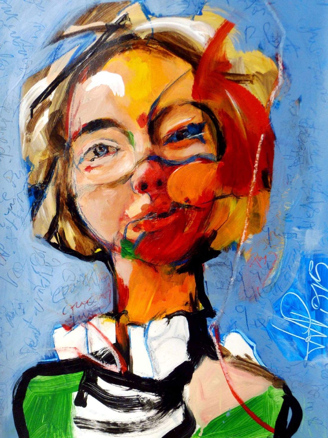 外观解剖法国艺术家 jean-jacques piezanowski 的新表现主义肖像画