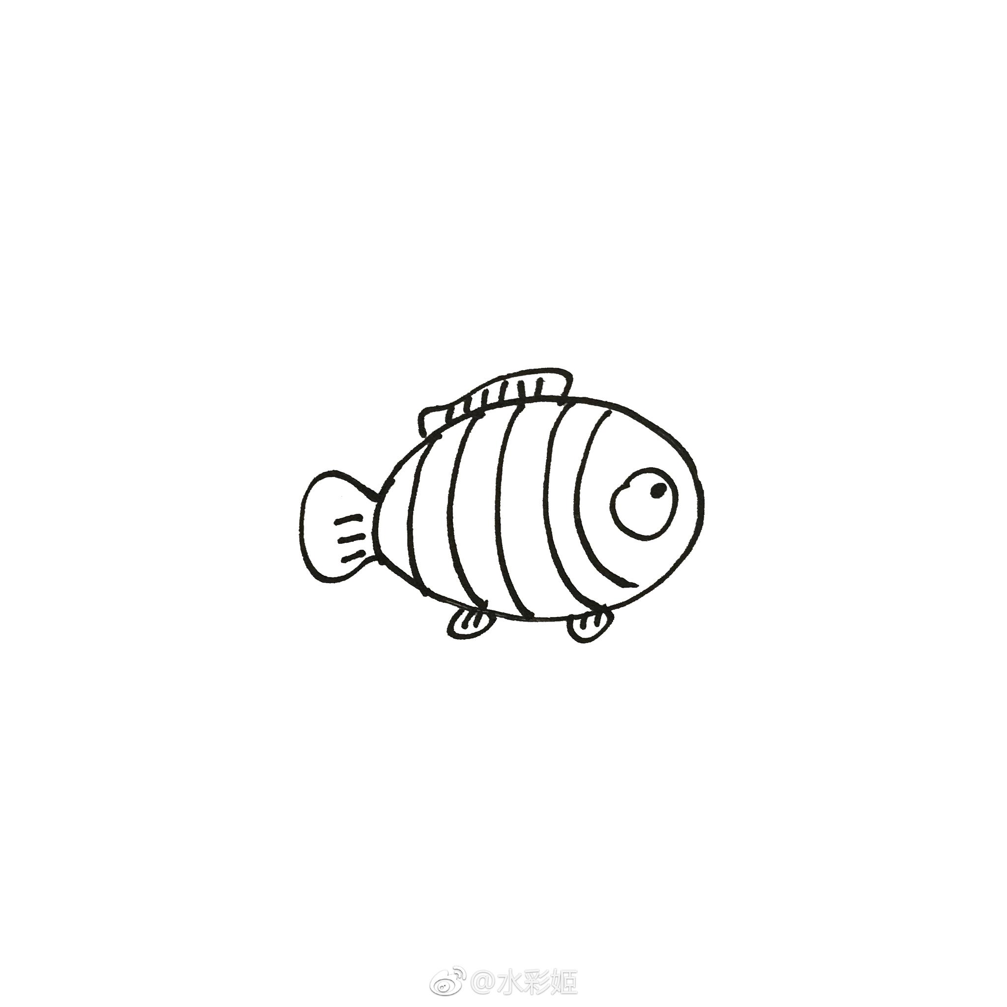 鱼的简笔画图片大全_配图网