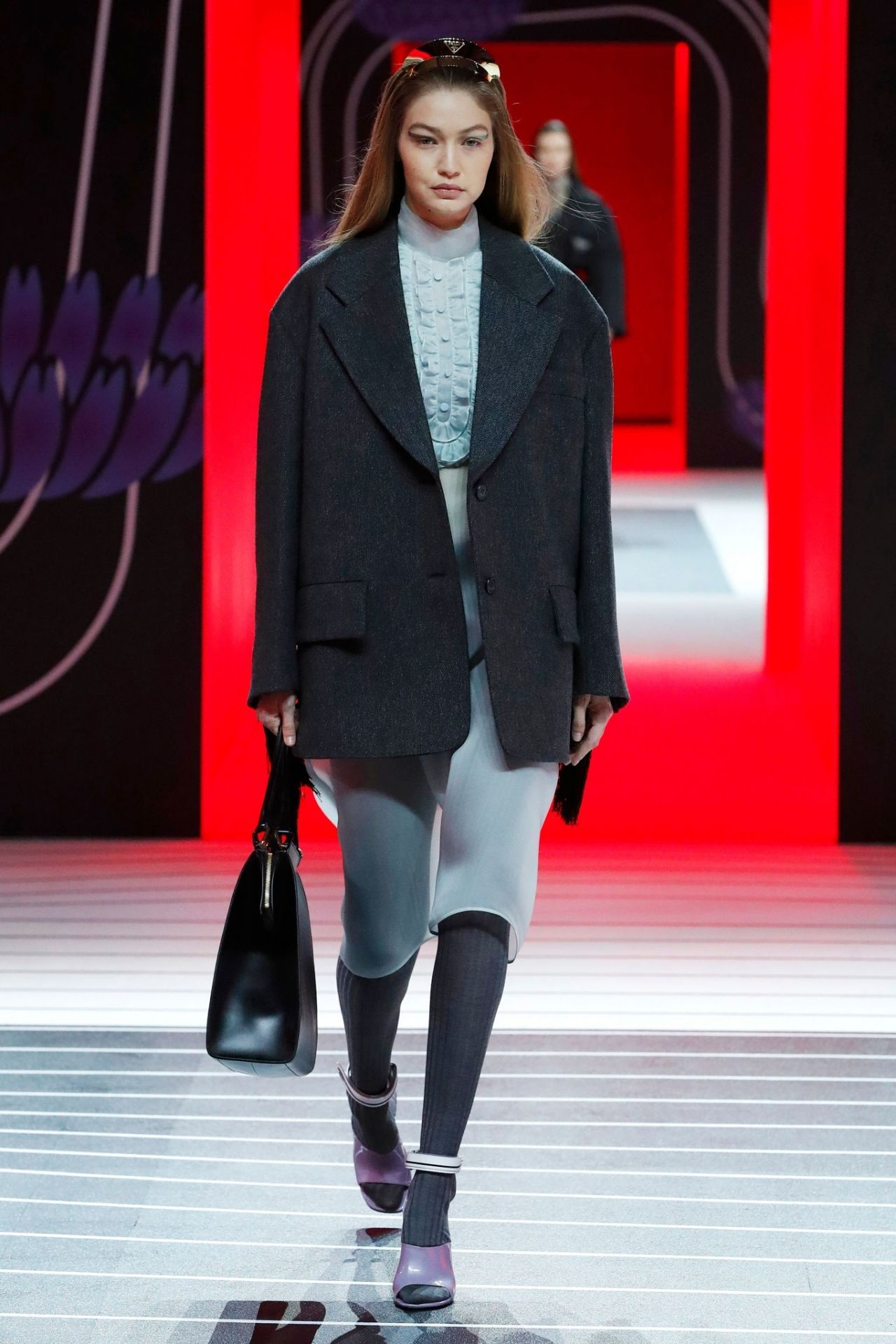 2020跨2021图片秋冬,2020-2021图片秋冬 吉吉·哈迪德(gigi hadid)- prada 2020/2021秋冬米兰时装秀02/20/20