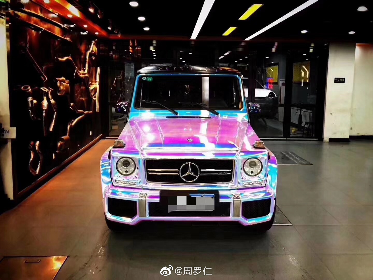 不一样的奔驰大g,七彩电镀