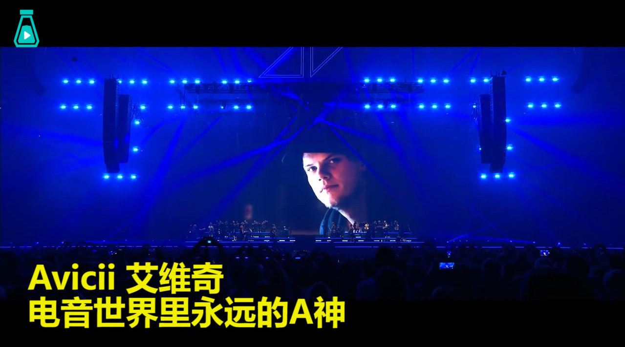 avicii艾维奇致敬音乐会,五万多粉丝一起合唱经典的《levels》.