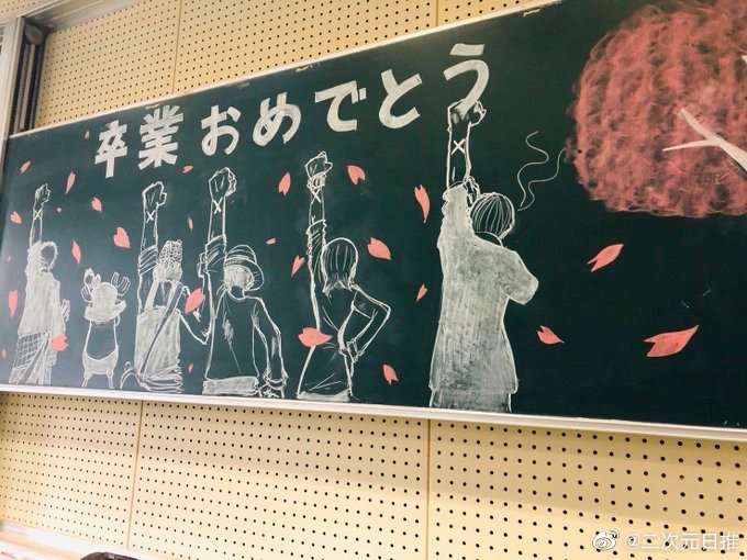 一组岛国的毕业季黑板报
