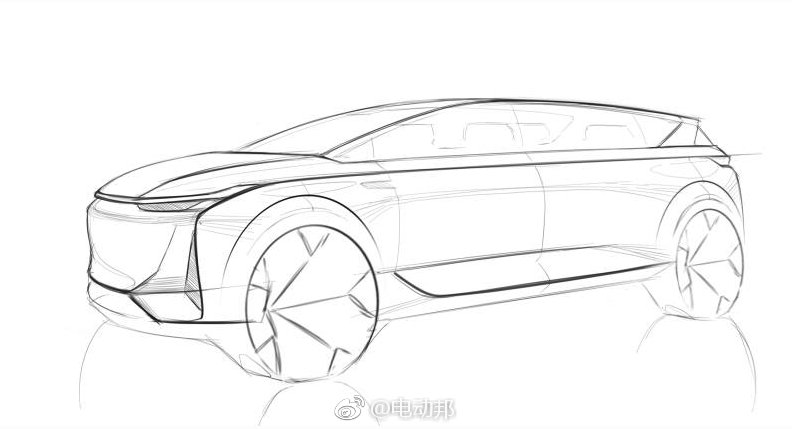 爱驰汽车全新概念车设计手稿公开