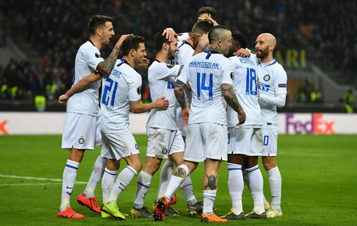 欧联杯:国米总分5-0晋级16强 佩里西奇独造3球