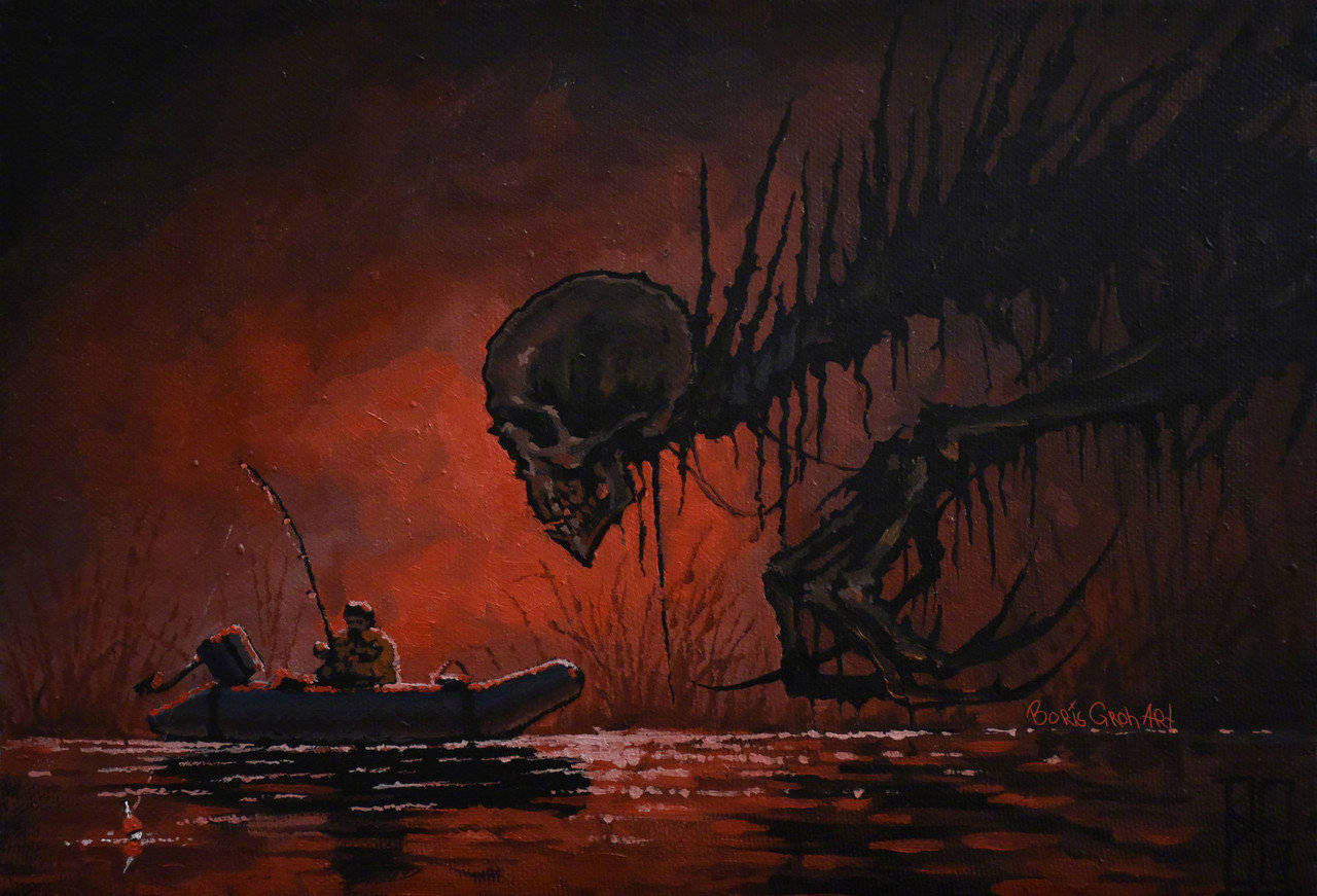 孤独的骷髅巨人|俄罗斯插画家 boris groh.