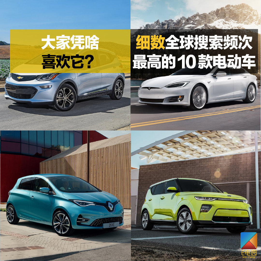 大家凭啥喜欢它?细数全球搜索频次最高的10款电动车