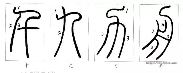 篆书的笔顺是这样写的