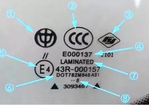 汽车玻璃上的标识有哪些含义？如何看汽车玻璃的生产日期？