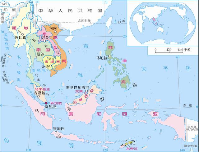 马来群岛,菲律宾群岛等部分组成,那么东南亚地区的地理位置怎么样呢?
