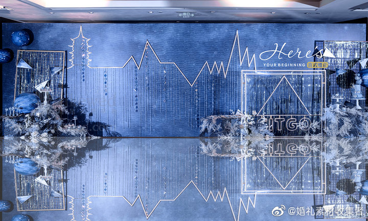 hw蓝色星空主题婚礼我们都曾有星辰大海的征途但愿为了你放下