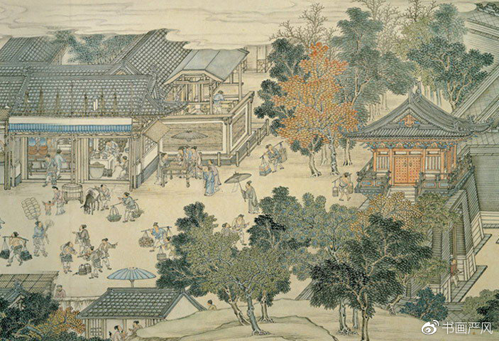 清代,杨大章《仿宋院本金陵图》赏析
