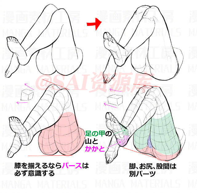 脚绘画参考资料 自己收藏 转需 作者 漫画素材工房 P站id 工房 素材 绘画 新浪新闻