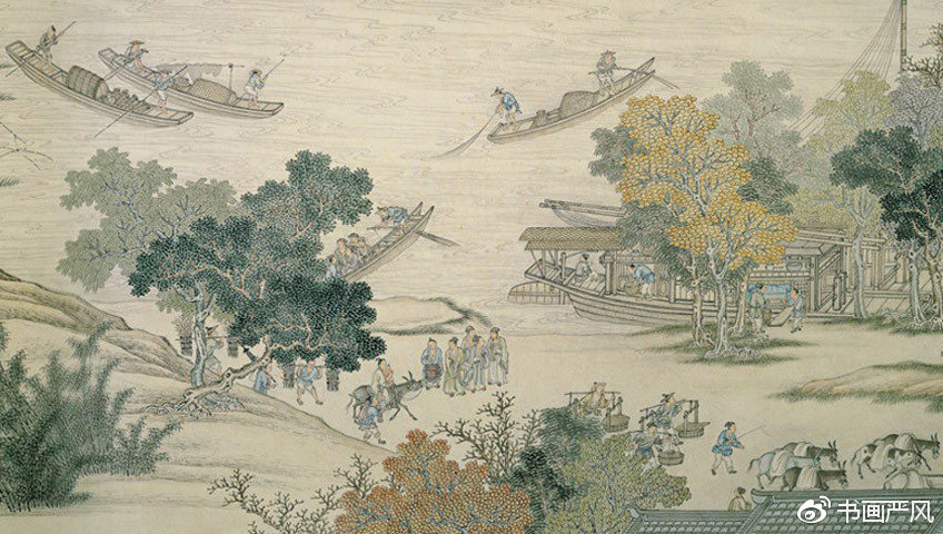 清代,杨大章《仿宋院本金陵图》赏析