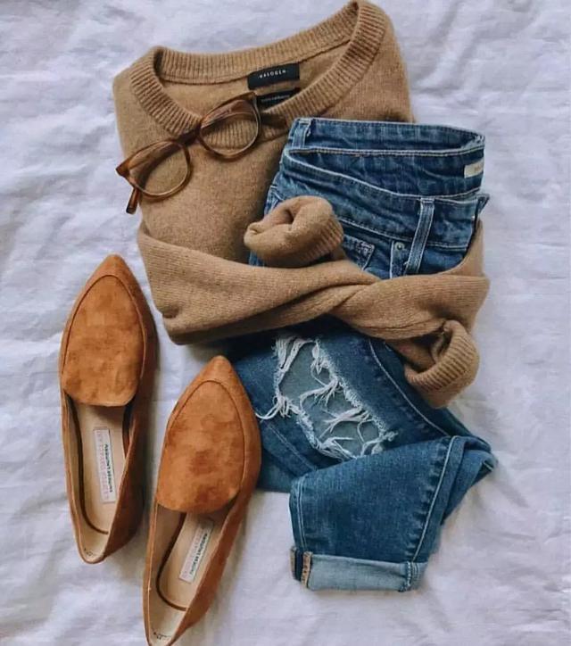毛衣牛仔裤,冬天最美的5个穿法