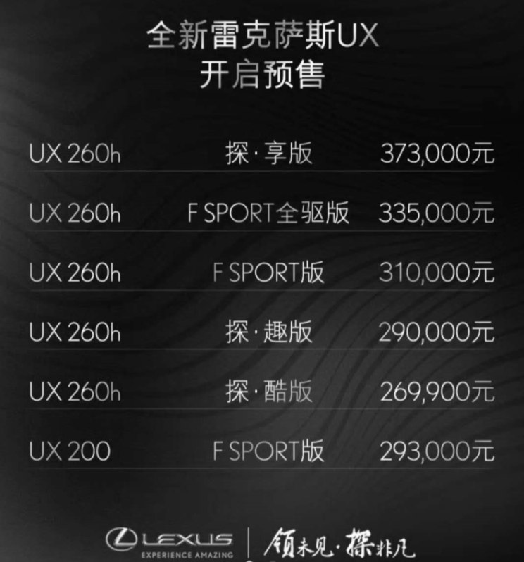 预售26.99万起，雷克萨斯UX能否突破XT4、CDX等对手的重围？