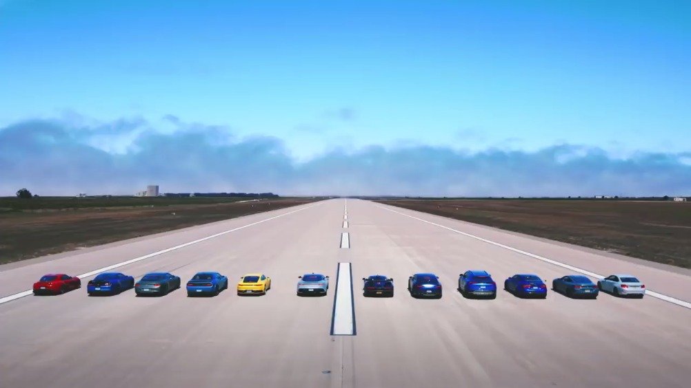 12台性能车的直线加速对决~