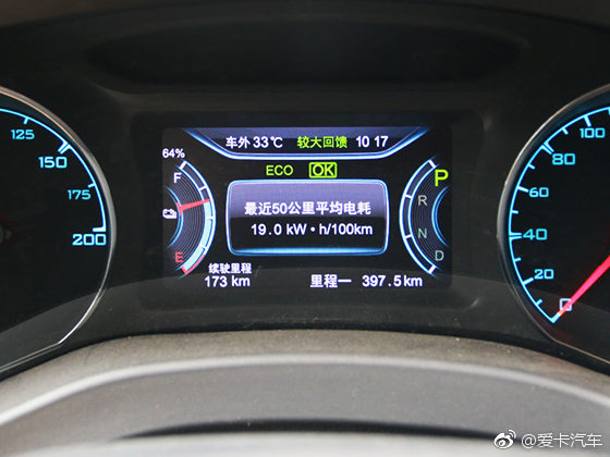 百公里耗电量