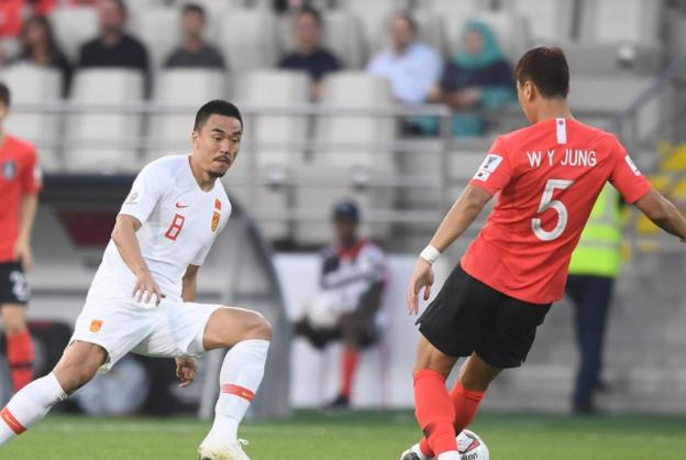 亚洲杯中国队落后韩国!张呈栋停球五米开外+肘