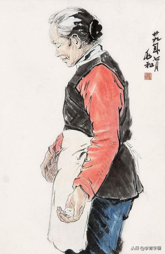 现代水墨人物画一代宗师「蒋兆和」,中国画作品欣赏