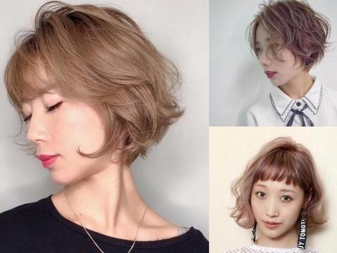今年流行的"全头烫"发型,适合发量少脸大的女生剪!