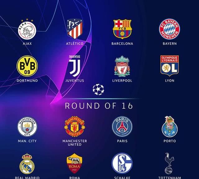 欧冠16强全部产生!有一支球队实力最弱,是梦想