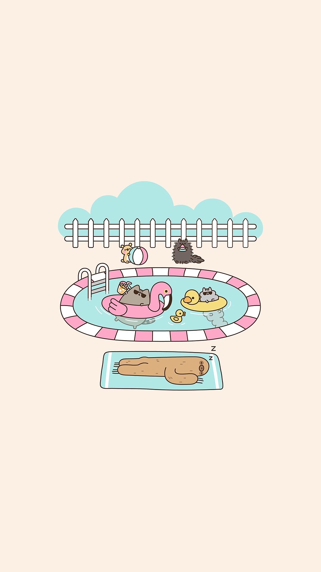 萌萌哒小肉球胖吉猫壁纸ins Pusheen 肉球 壁纸 猫 新浪新闻
