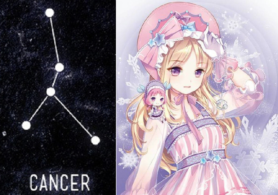 当十二星座拟人成萌妹,巨蟹座化为小萝莉,狮子座变成颜色大知性星座姐姐图片