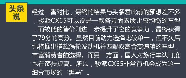 新车竞争力（45）|最接地气的跨界旅行车，骏派CX65性价比不俗