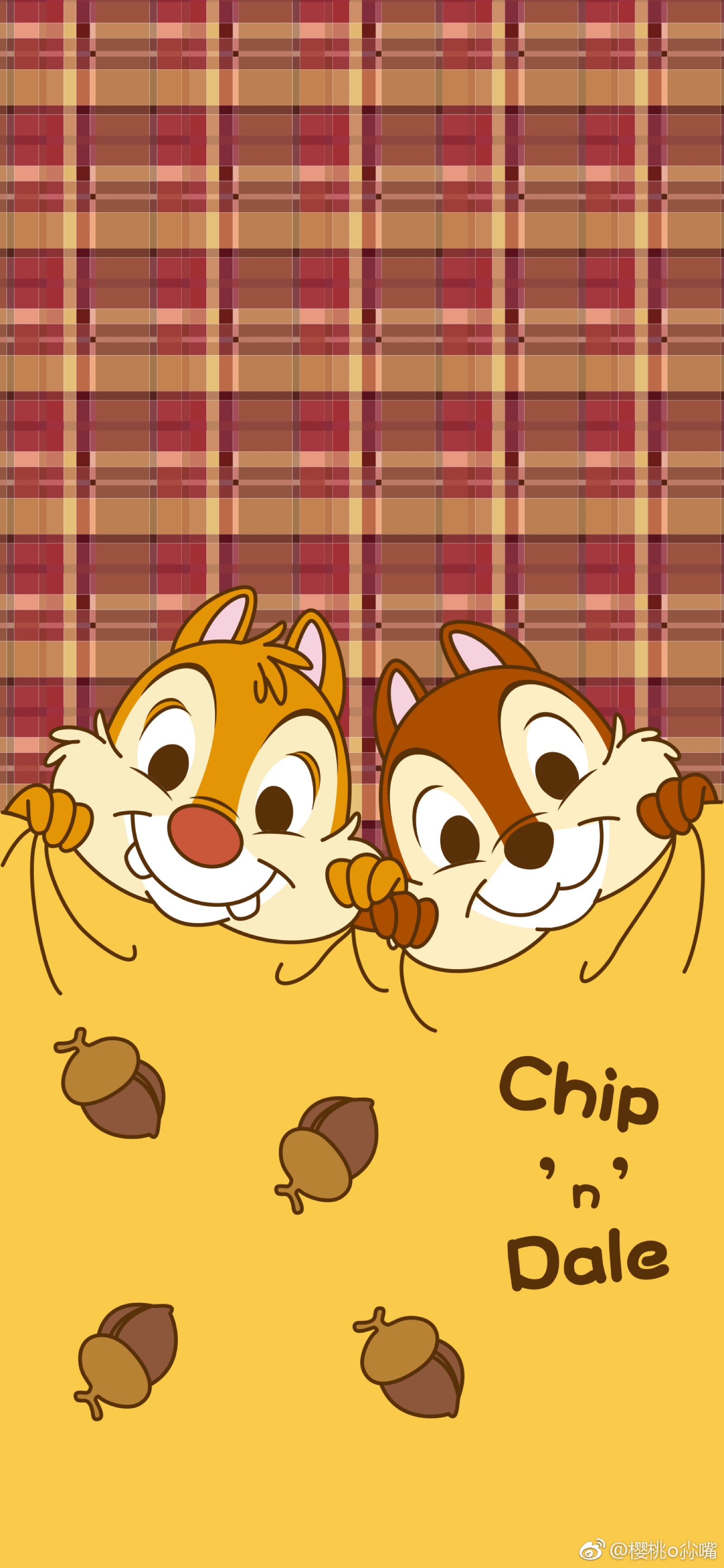 迪士尼奇奇蒂蒂 可可爱爱没有脑袋敲可爱手机壁纸喜欢给个赞赞|迪士尼 