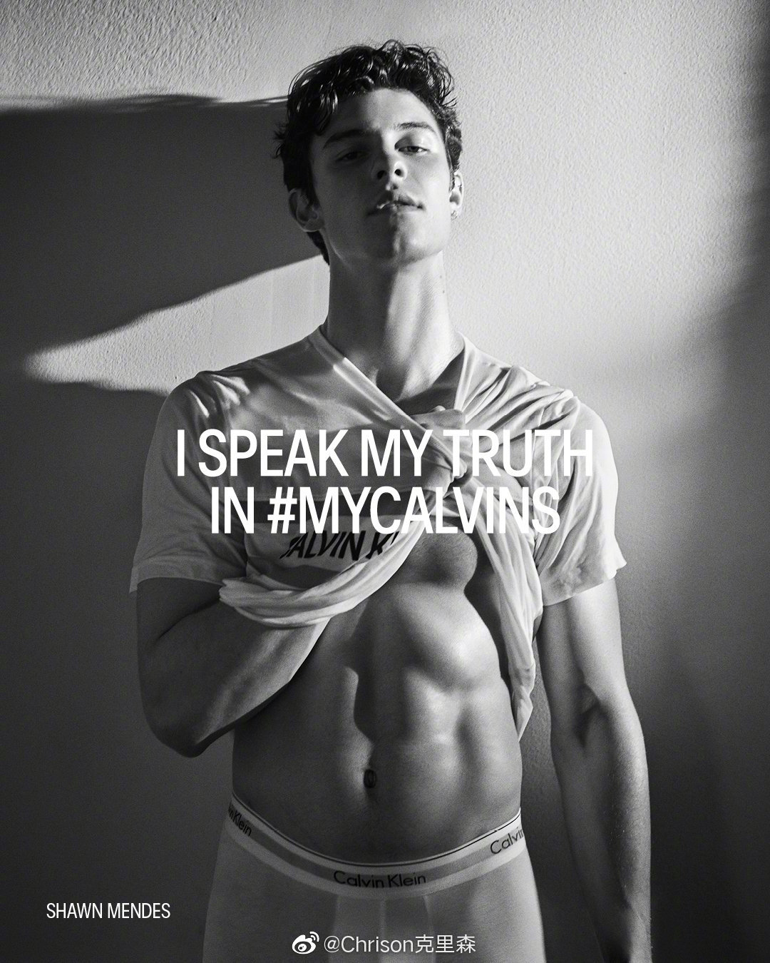 Shawn Mendes的最新Calvin Klein广告主题是Speak My Truth|广告|大片|主题_新浪新闻