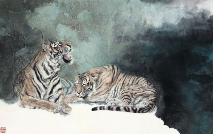 冯大中 · 画虎 …