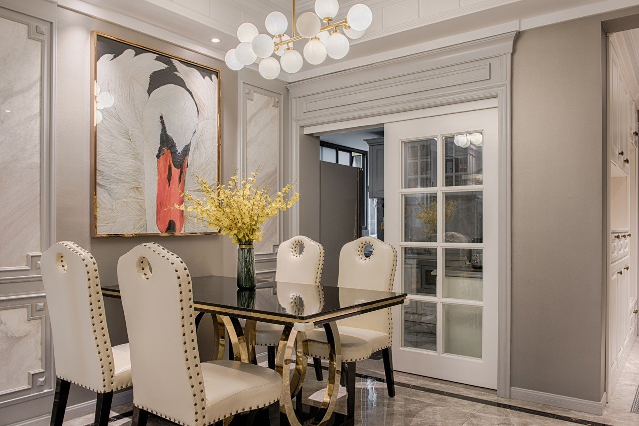 黄妮娜作品：100m²美式轻奢三室，让三代同堂的五口之家各得其所