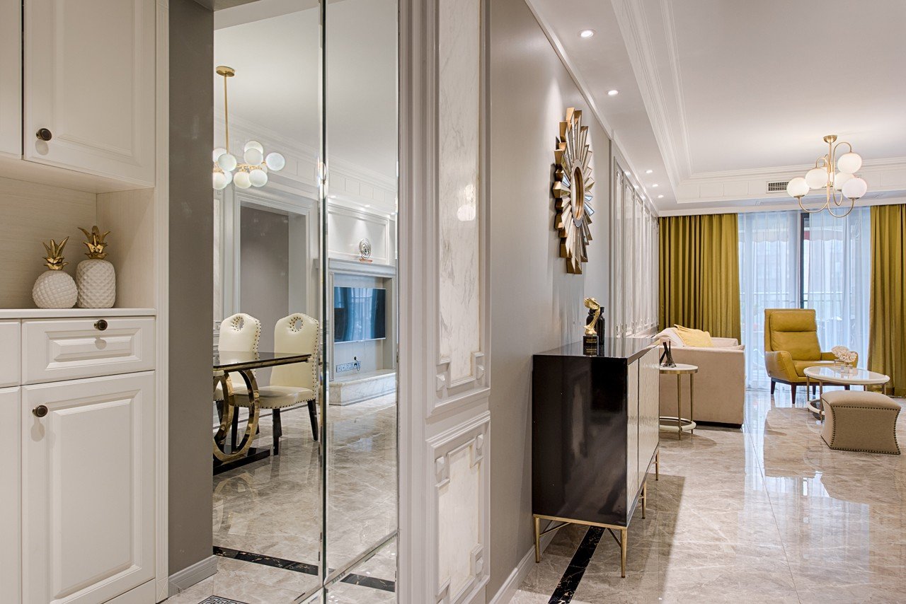 黄妮娜作品：100m²美式轻奢三室，让三代同堂的五口之家各得其所