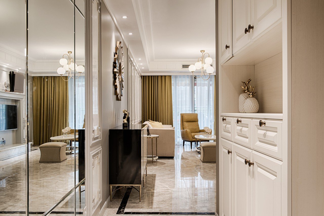 黄妮娜作品：100m²美式轻奢三室，让三代同堂的五口之家各得其所