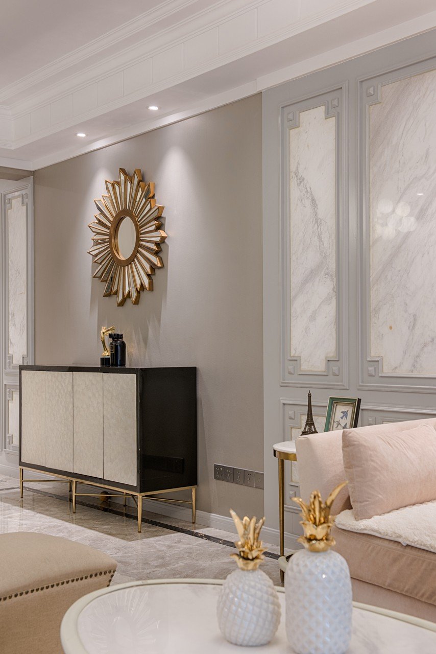 黄妮娜作品：100m²美式轻奢三室，让三代同堂的五口之家各得其所