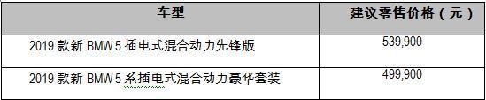 2019款新BMW 5系插电式混合动力先锋版全国上市