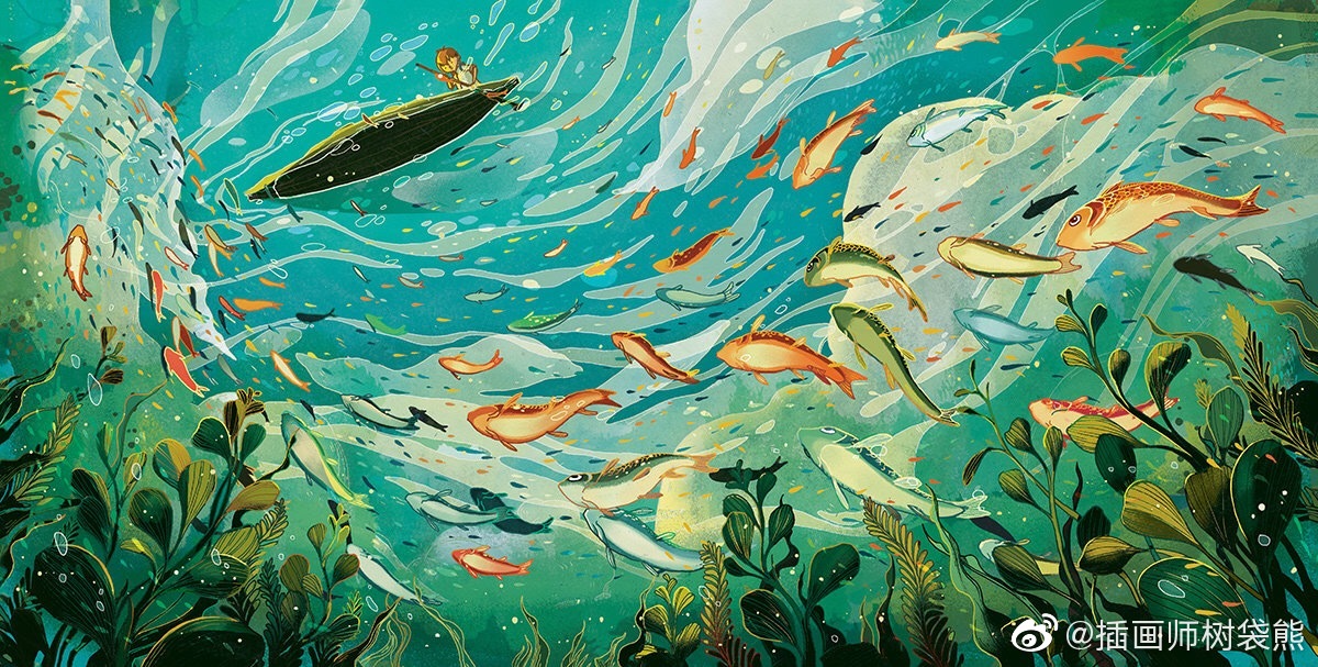 越南插画师 KAA Illustration《初次旅行》童书绘本插画设计作品