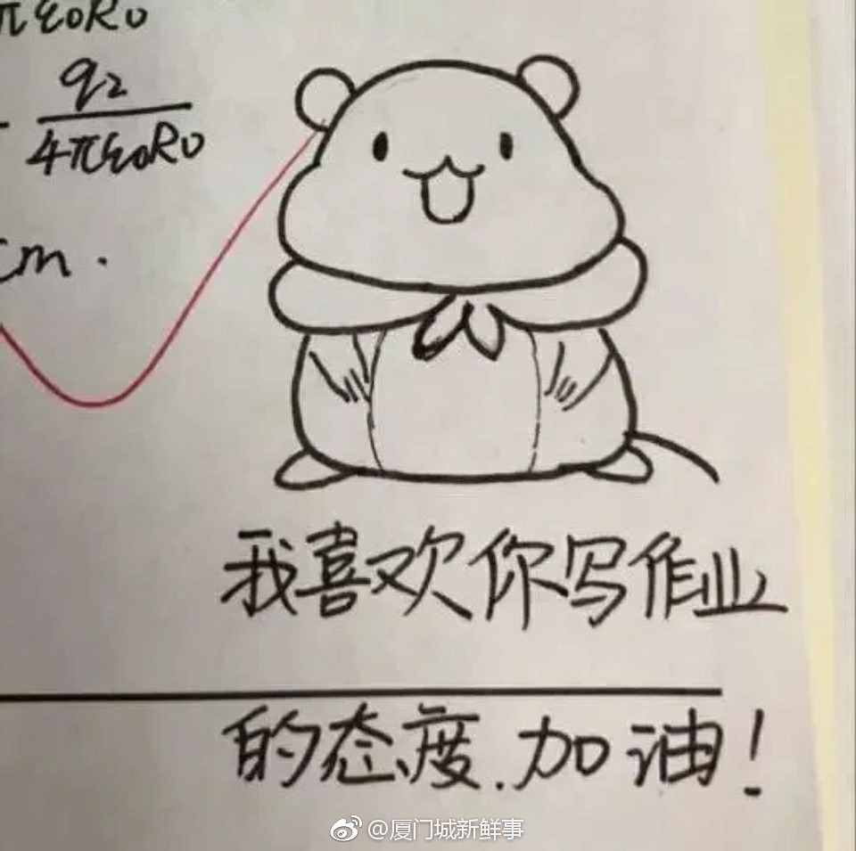厦门大学助教小姐姐把作业评语画成表情包