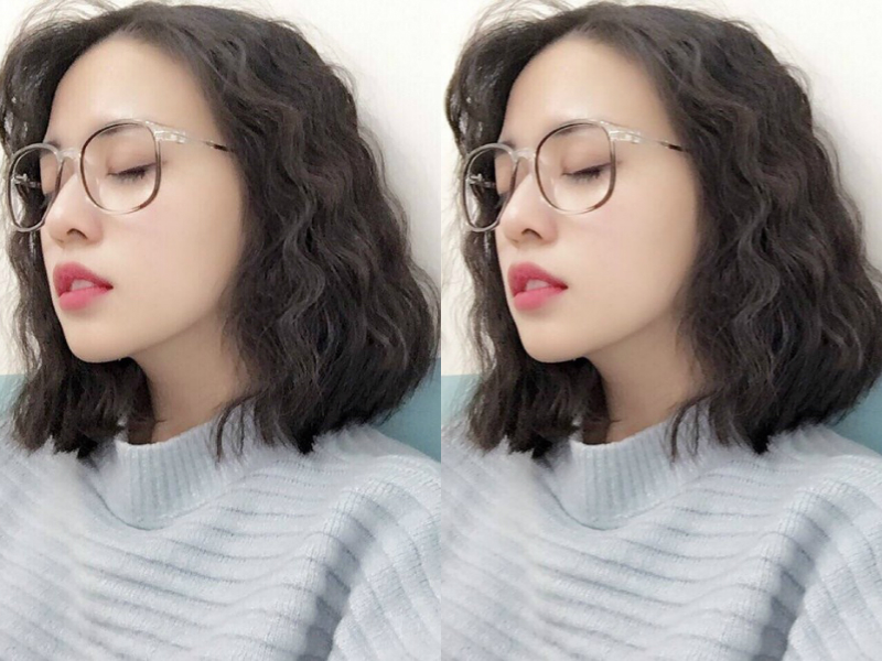 最新款"复古小卷"烫发,太适合圆脸了,随意披散发也很美!