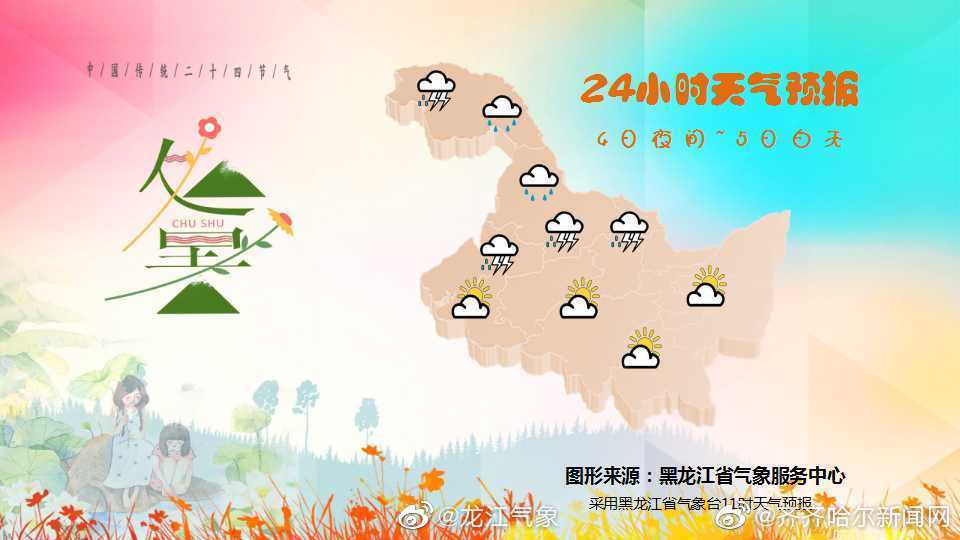 黑龙江省午间天气预报