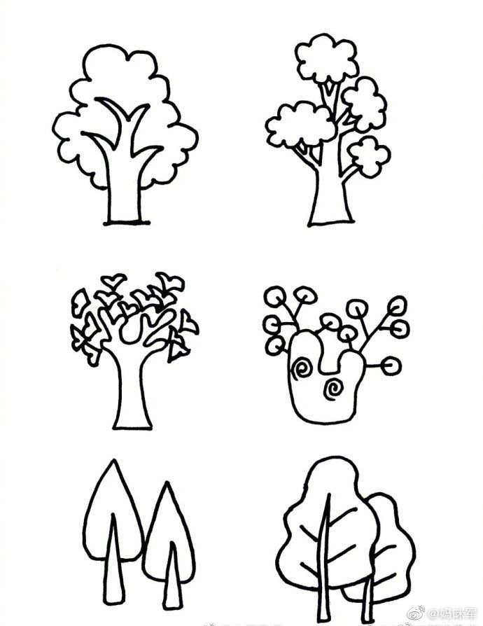 植物树木简笔画