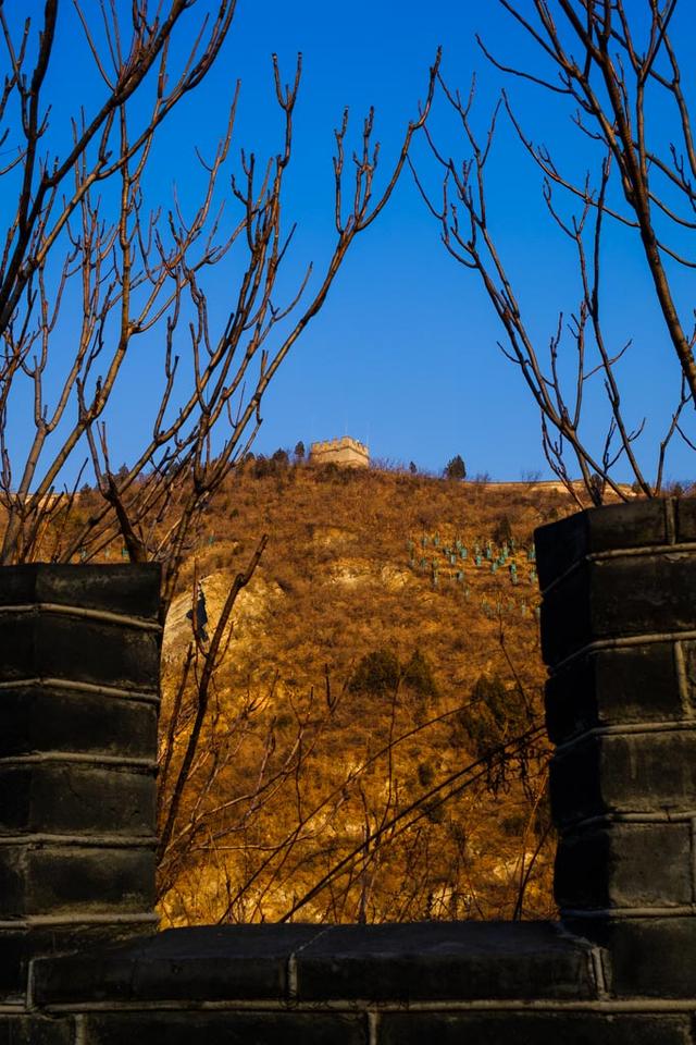 北京居庸关长城 北京居庸关长城,夕阳中的金色掠影