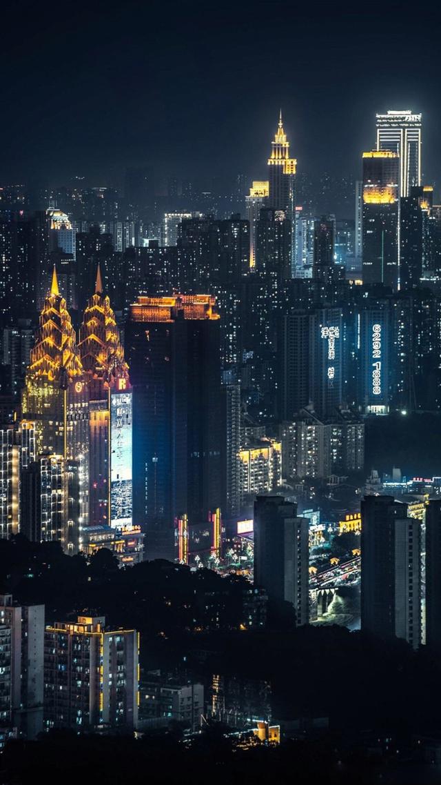 「2k超清壁纸」重庆繁华夜景高清图片手机壁纸
