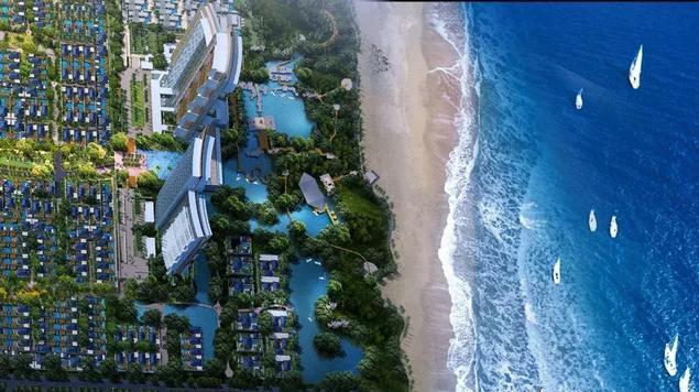 三亚海棠华著,一线临海别墅社区,中国传统的合院经典杰作