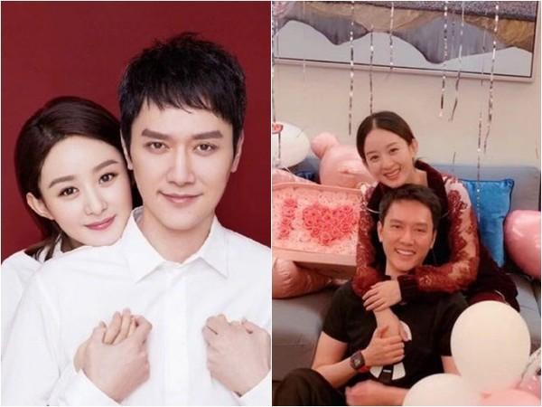 赵丽颖和冯绍峰在2019年第一天宣布怀孕喜讯(图片翻摄自微博)